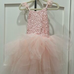 Bums and Roses Pink Blush Tulle Tutu Dress 2T